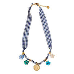 Pallas - Mantel de mesa con collar | Azul