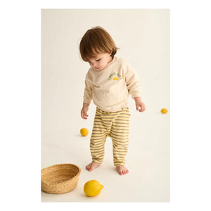 Cozmo - Jasper Leggings de rizo a rayas | Amarillo
