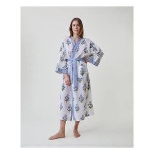 Scarlette Ateliers - Kimono blanco con estampado de amapolas Clark