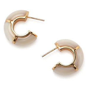 Lizzie Fortunato - Pendientes de aro Zellige con detalles de perlas