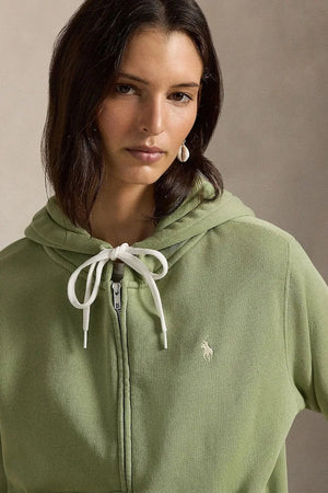 Sudadera con capucha y cremallera de algodón para mujer Polo Ralph Lauren