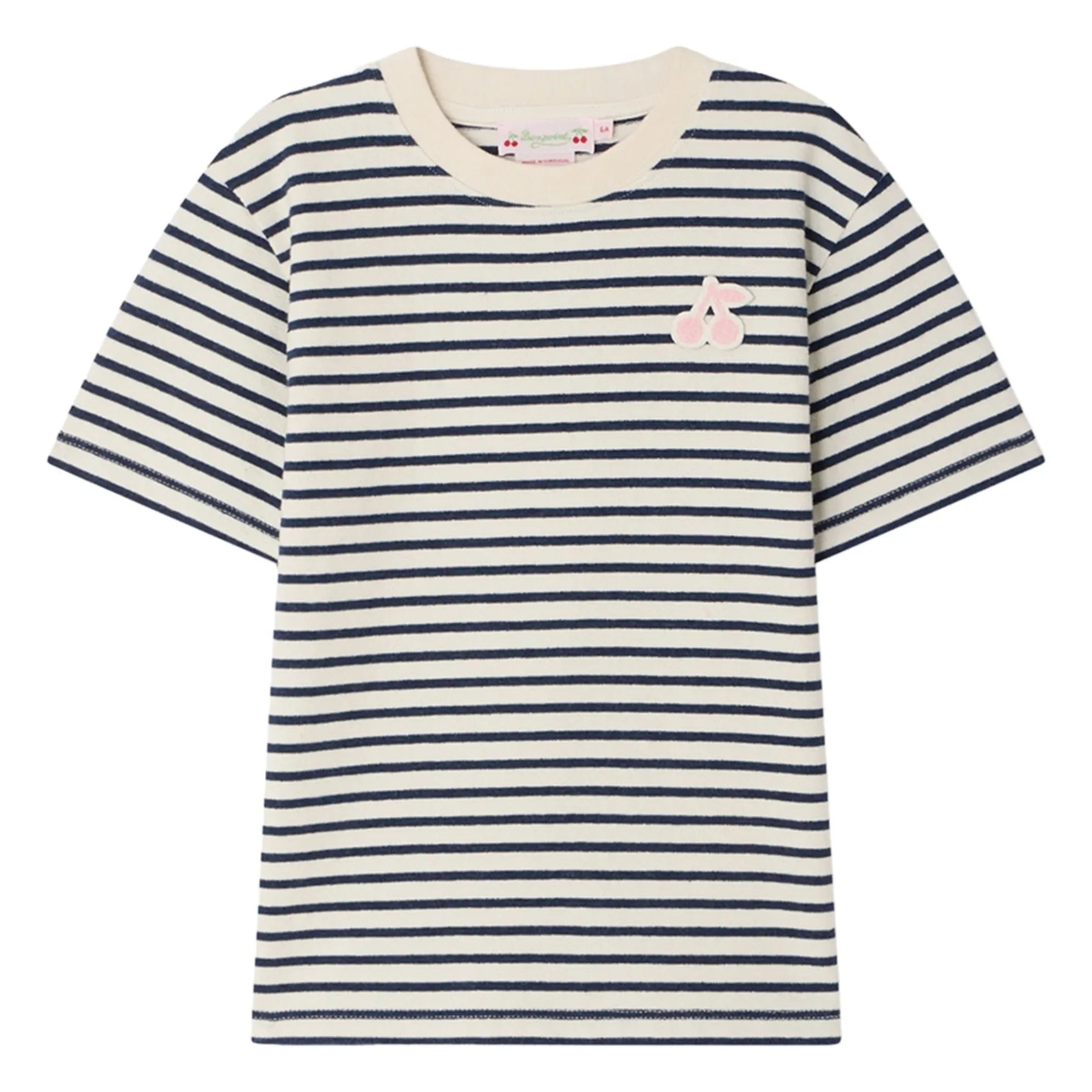 Bonpoint - Camiseta de rayas lila | Crudo