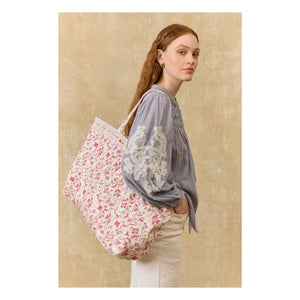 Louise Misha - Bolso Tote Beverly Algodón | Blanco