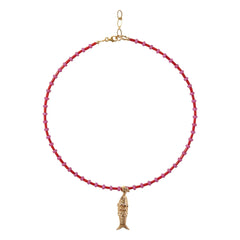 Camille Colette Studio - Collar de pescado Collioure | Rojo