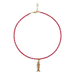 Camille Colette Studio - Collar de pescado Collioure | Rojo