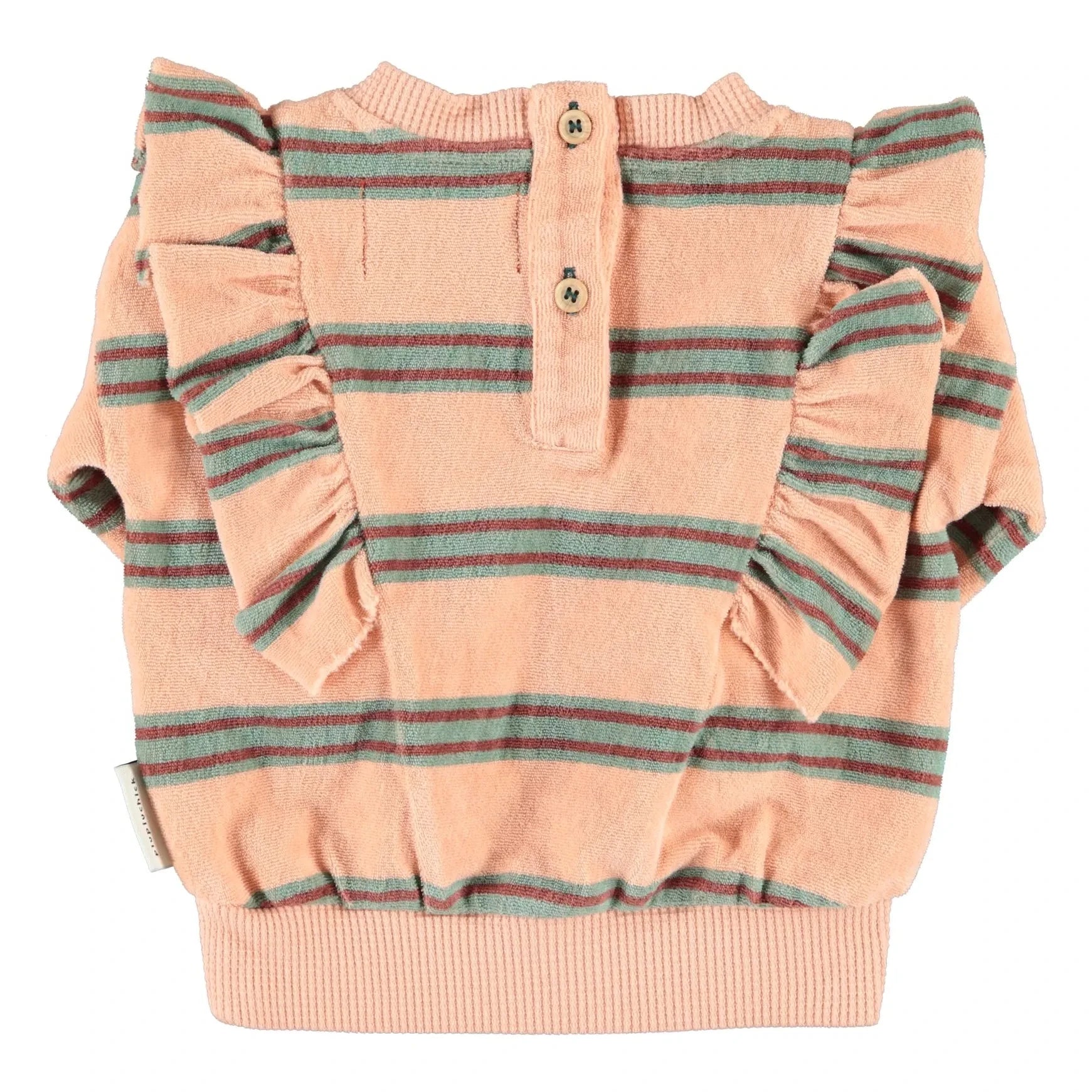 Piupiuchick - Çizgili Organik Pamuklu Sweatshirt | Pembe