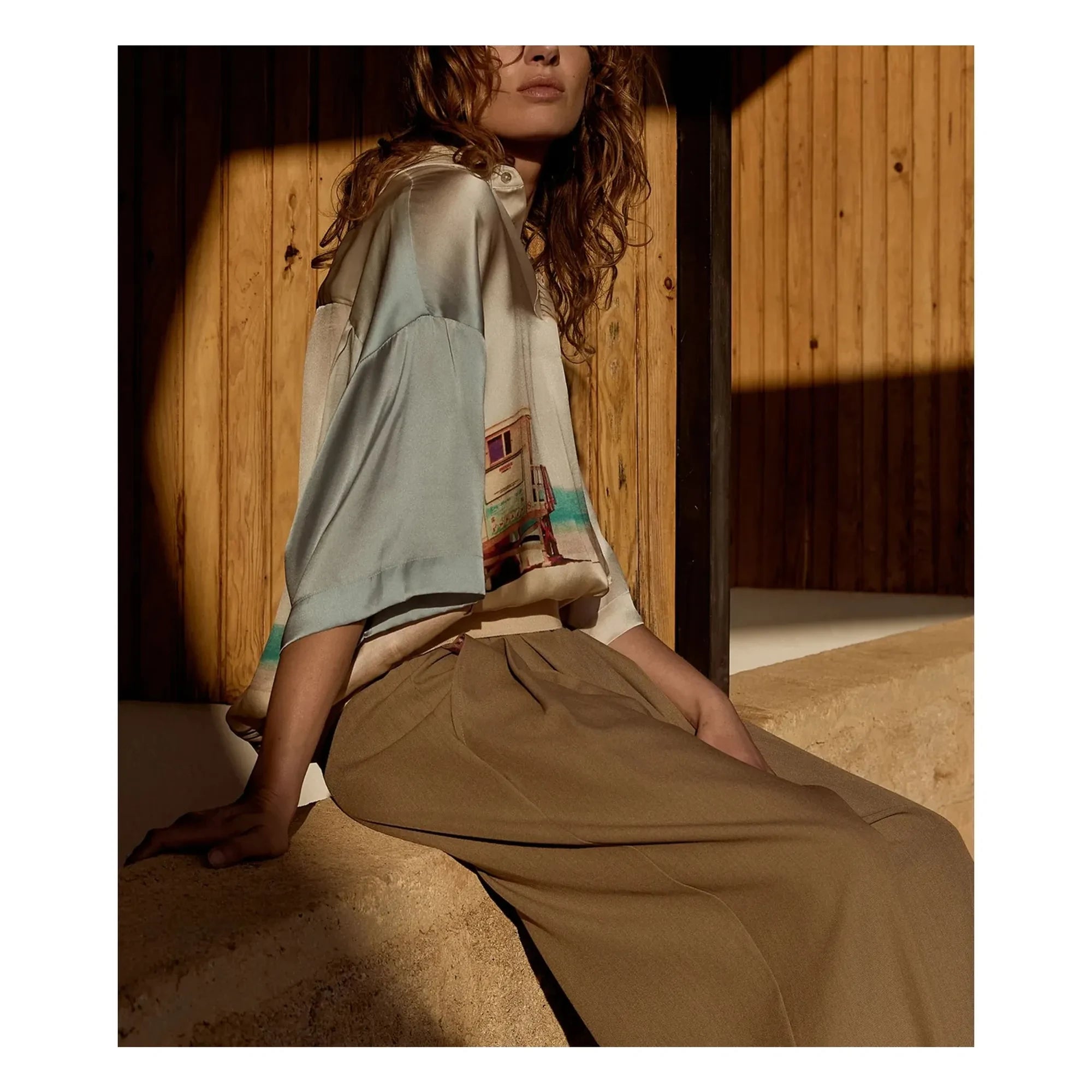Mes Demoiselles - Blusa de seda Malden | Azul