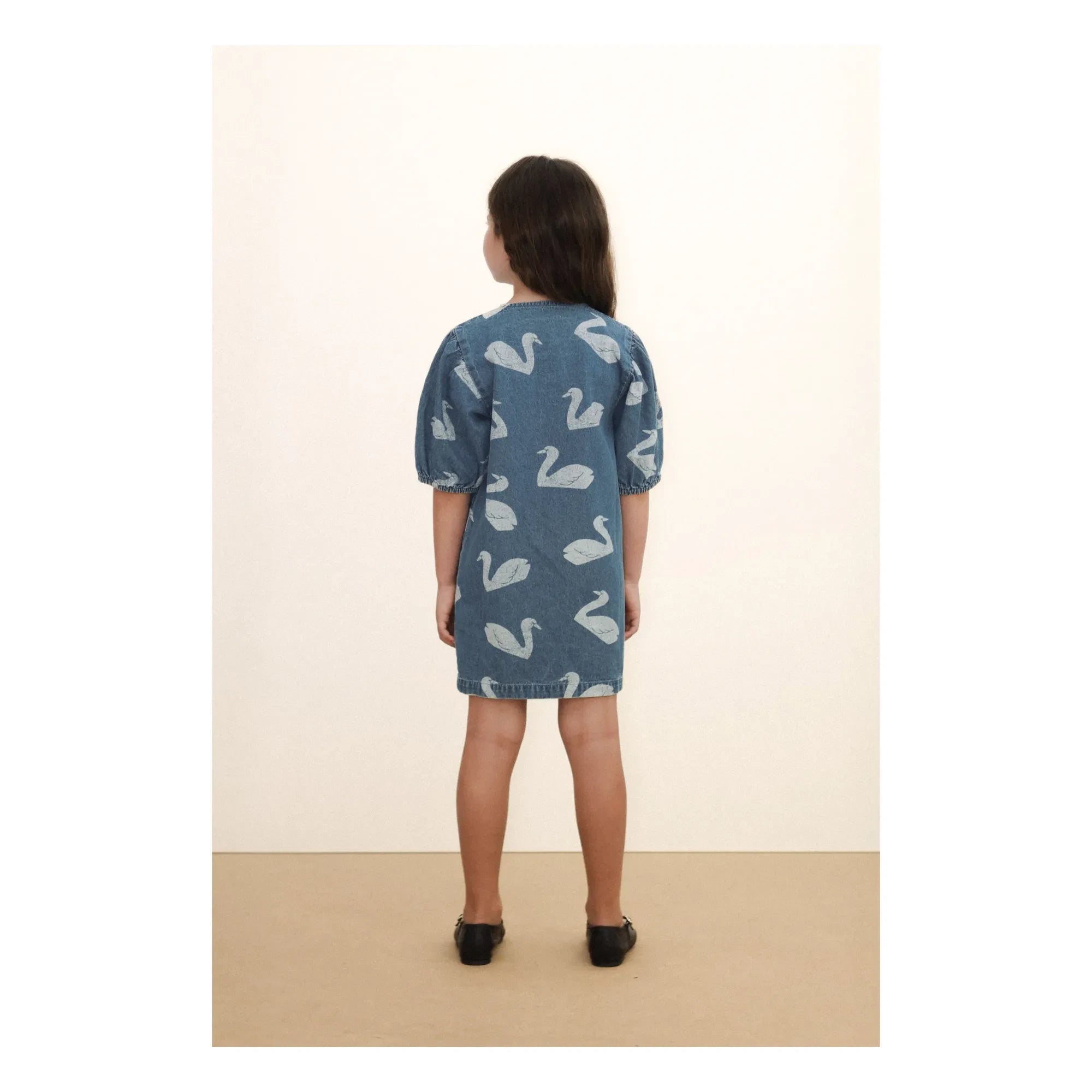 Tinycottons - Vestido Cisnes Vaqueros | Azul