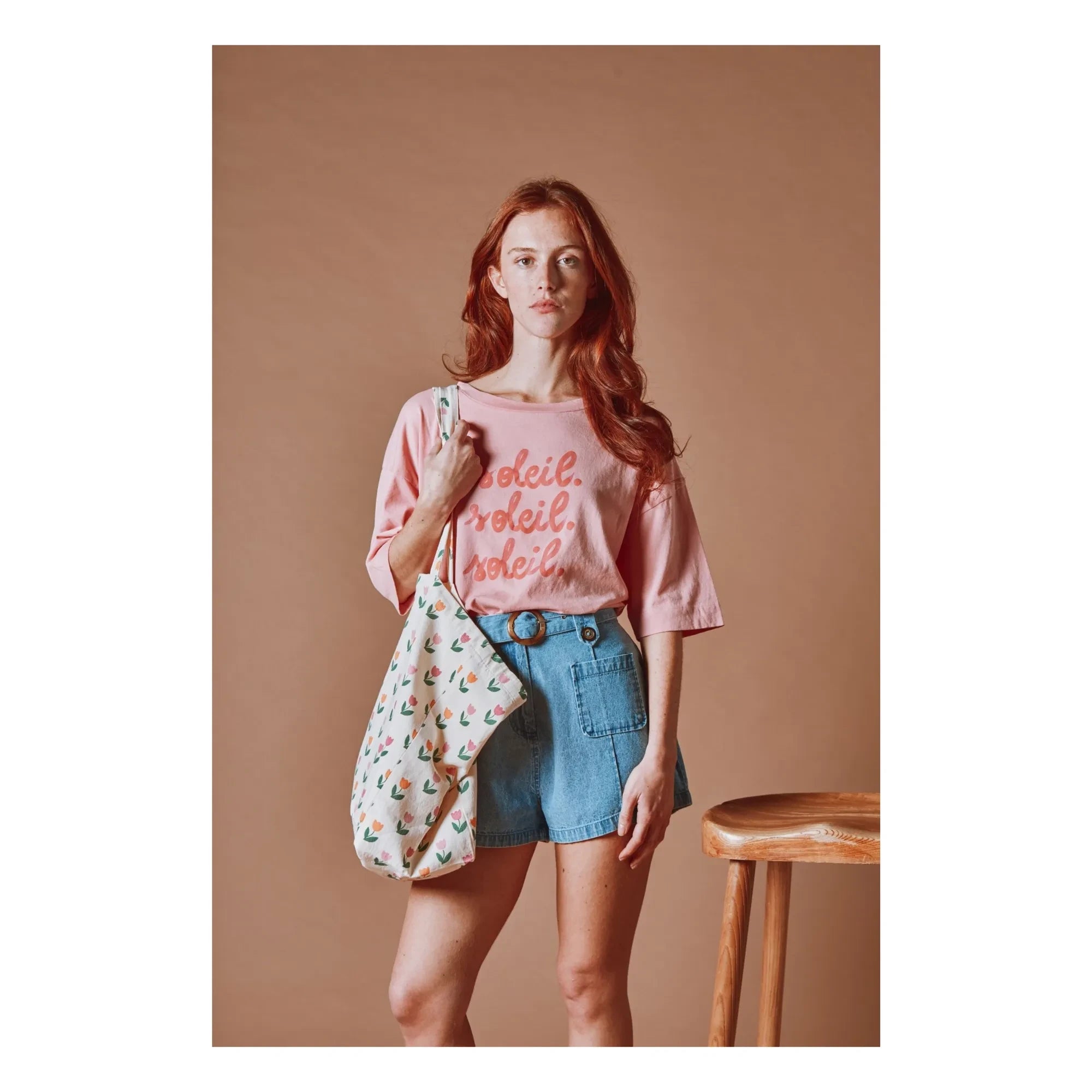 Emile et Ida - Camiseta Soleil de algodón orgánico | Rosa