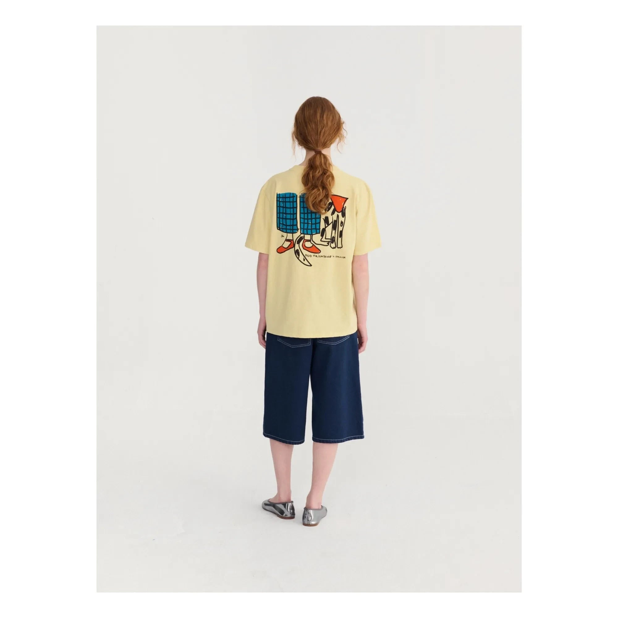 Bobo Choses - Shorts de sarga de algodón orgánico | Azul