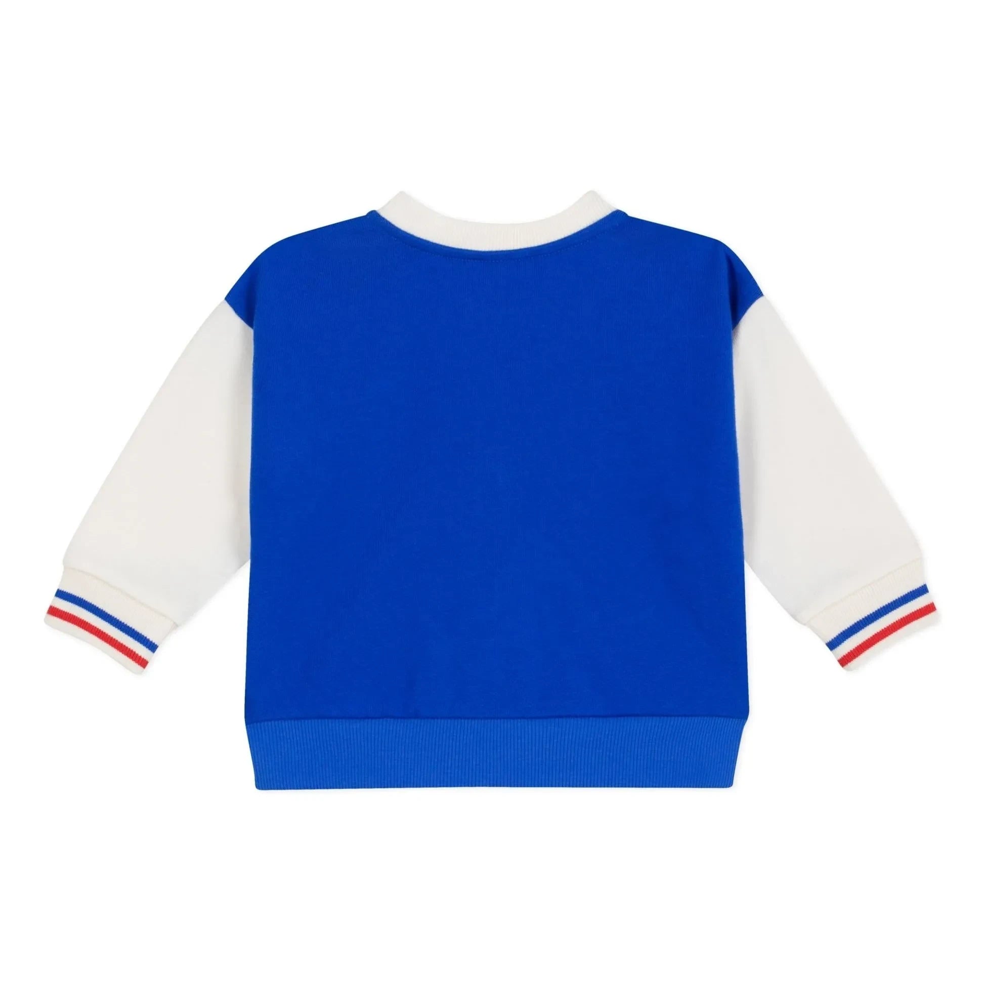 Petit Bateau - Chaqueta Colorblock Teddy | Azul rey