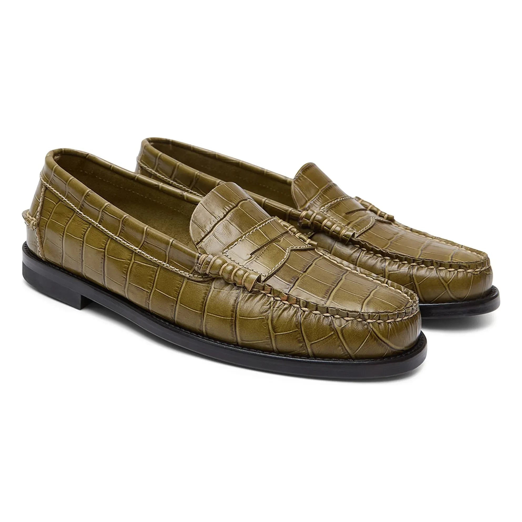 Augusta - Mocasín Zoe con dibujo de cocodrilo | Verde oliva