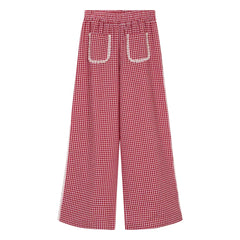 Indee - Pantalones Vichy de Vanuatu | Rojo