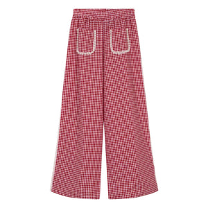 Indee - Pantalones Vichy de Vanuatu | Rojo