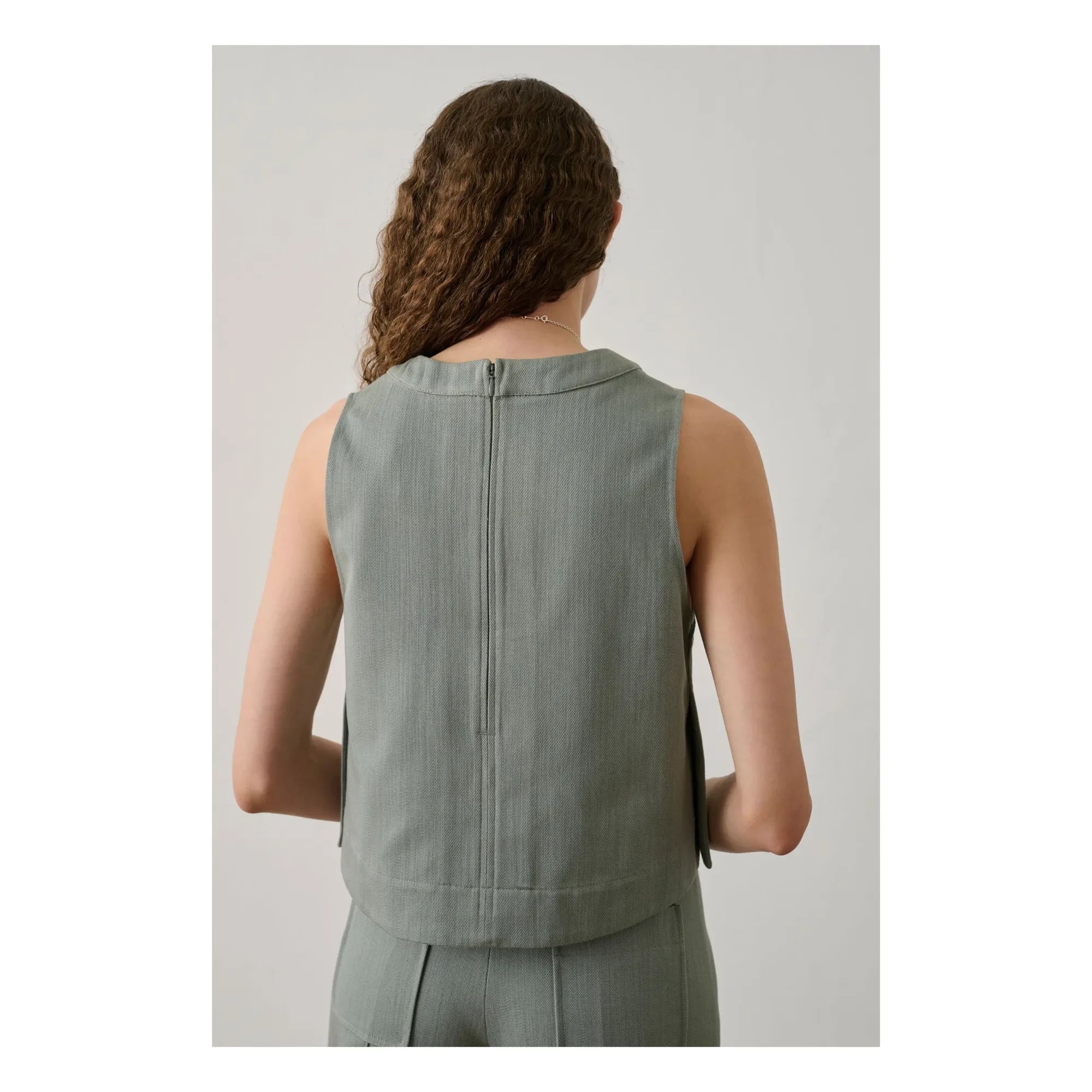 Soeur - Pampa Top de algodón | Agua verde