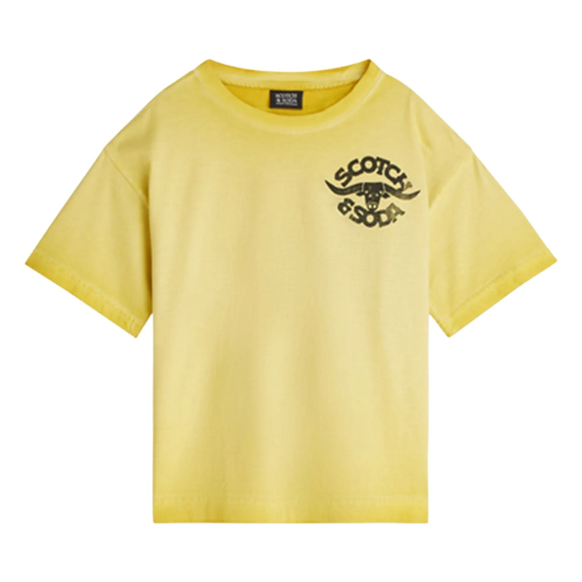 Scotch & Soda - Camiseta con logo extragrande de la obra de arte | Amarillo