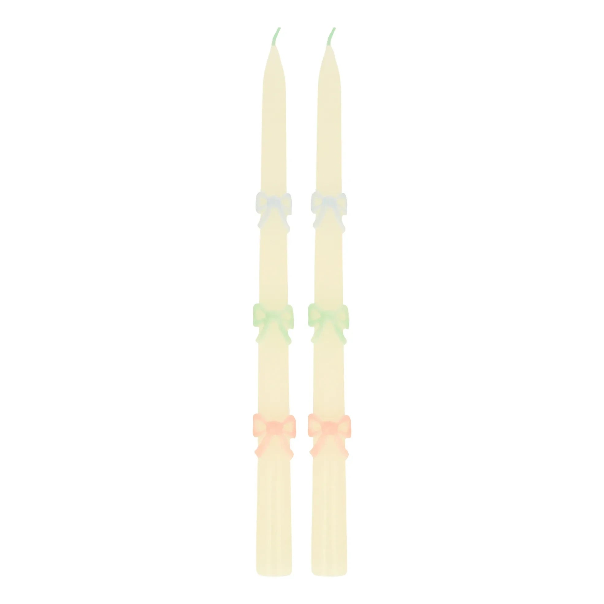 Meri Meri - Velas Rosas Anudadas - Set de 2 unidades