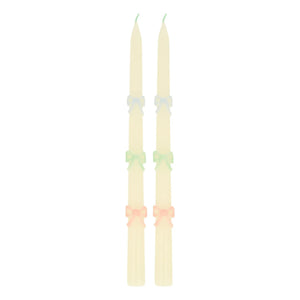 Meri Meri - Velas Rosas Anudadas - Set de 2 unidades