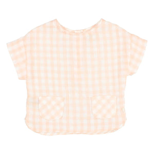 Búho - Blusa con bolsillo Vichy | Coral