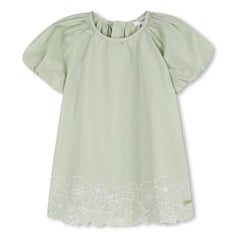 Chloé - Vestido de popelín de algodón orgánico | Verde menta