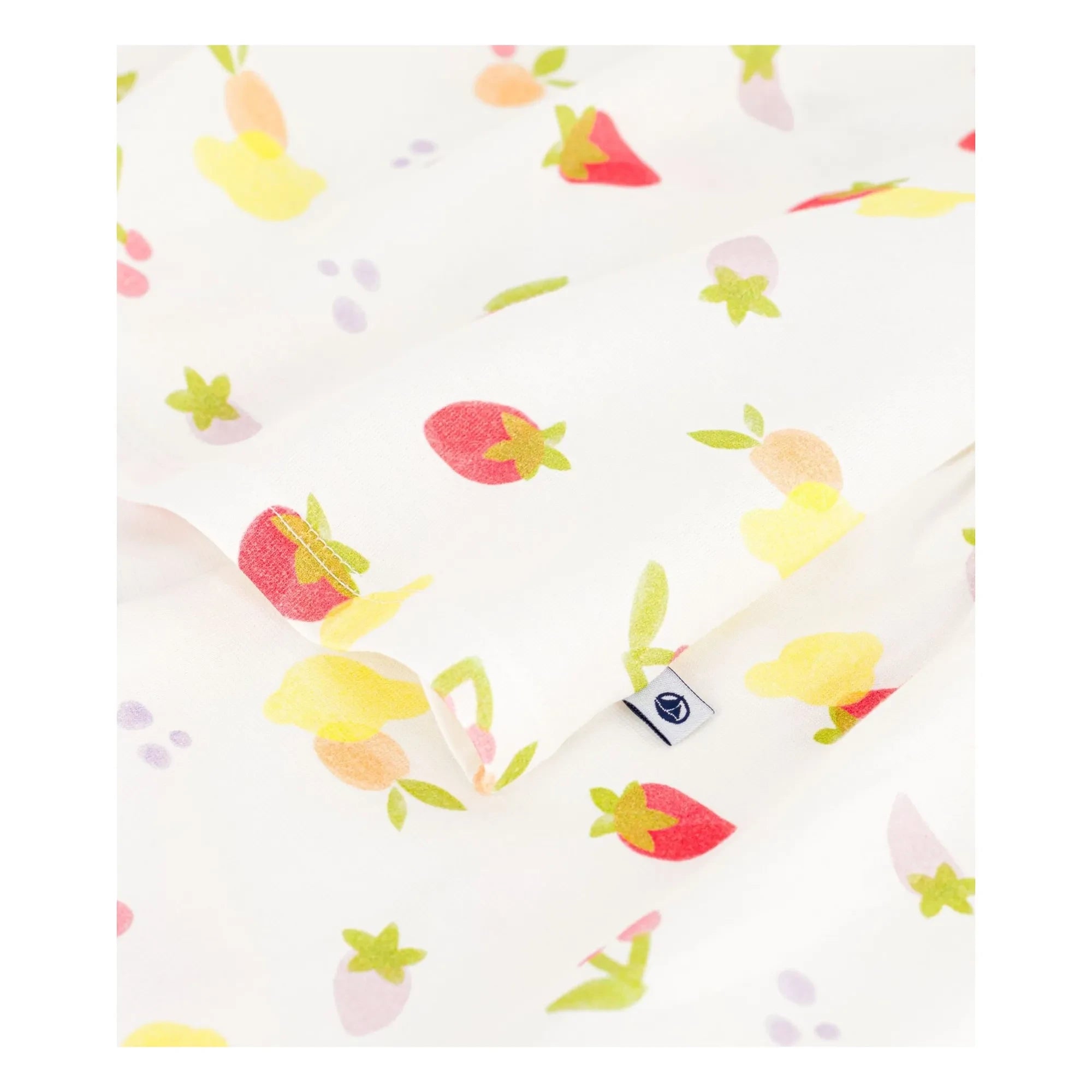 Petit Bateau - Pijama corto de algodón orgánico - Frutas | Crudo