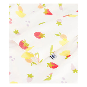 Petit Bateau - Pijama corto de algodón orgánico - Frutas | Crudo