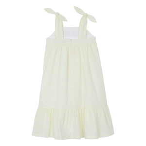 Tartine et Chocolat - Vestido sin tirantes bordado a rayas | Amarillo