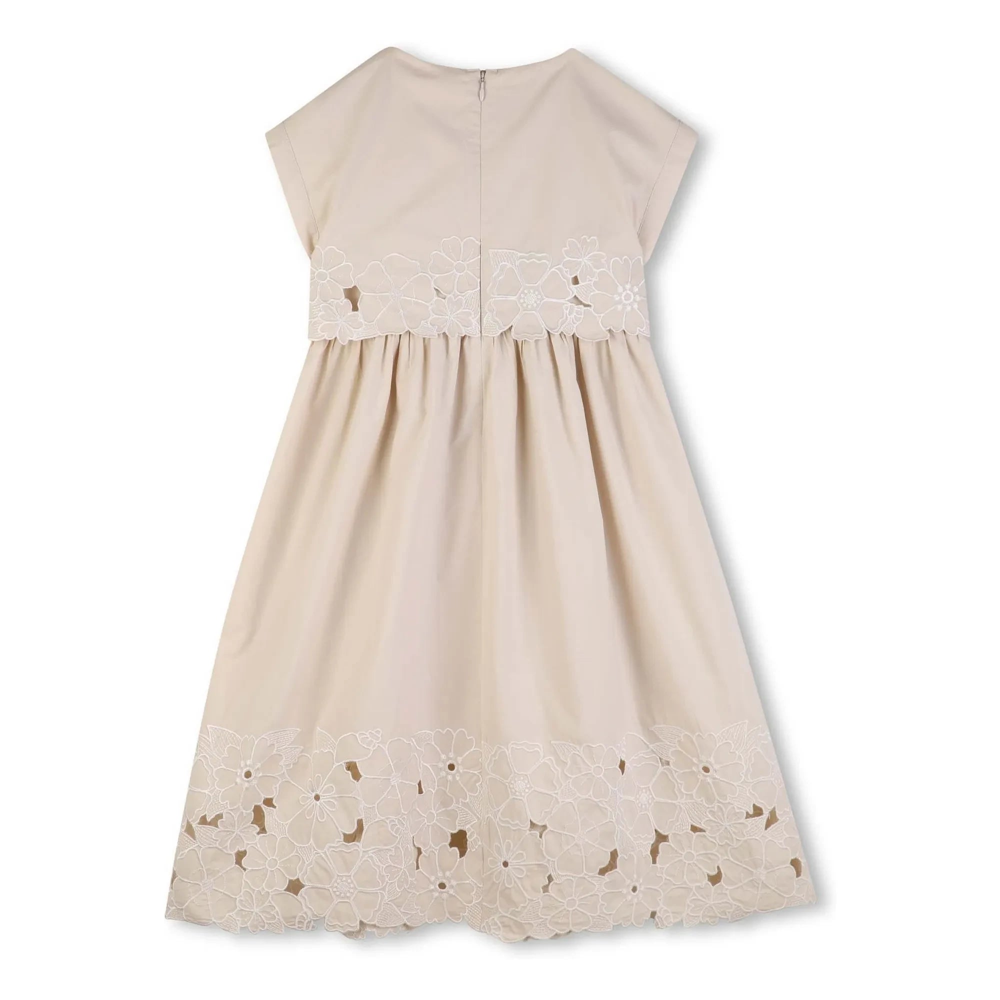 Chloé - Vestido de algodón orgánico bordado | Rosa empolvado