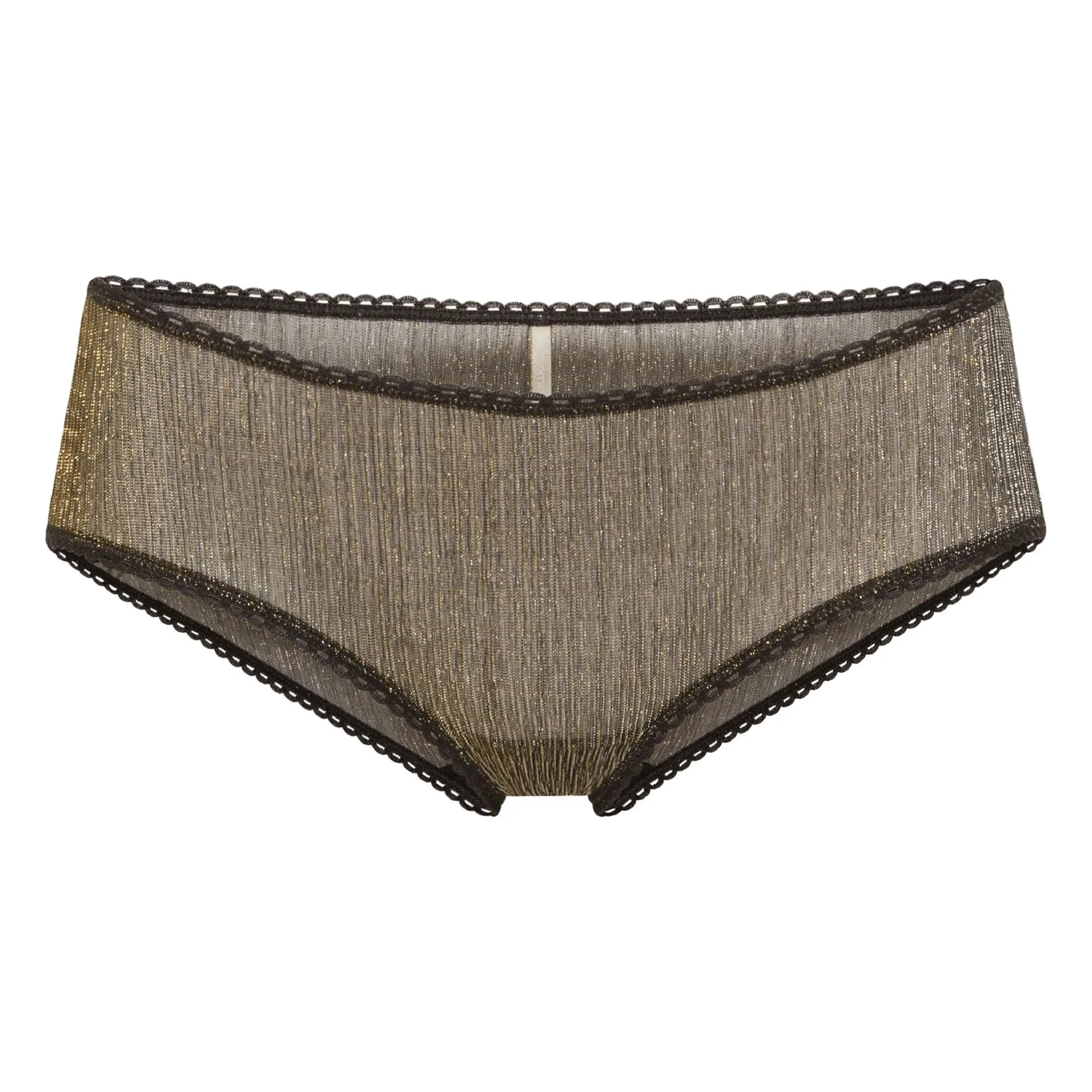 Momoni - Braguita Con Relieve Metálico Amaca | Negro