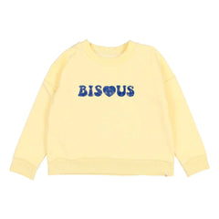 Búho - Bisous Sudadera Algodón Orgánico | Amarillo