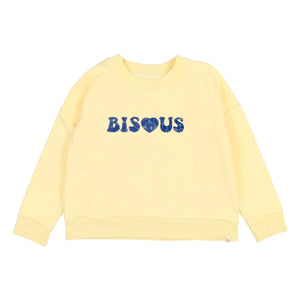 Búho - Bisous Sudadera Algodón Orgánico | Amarillo