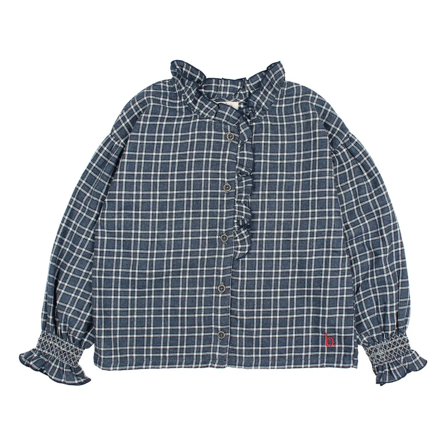 Búho - Tartan bluz | Lacivert