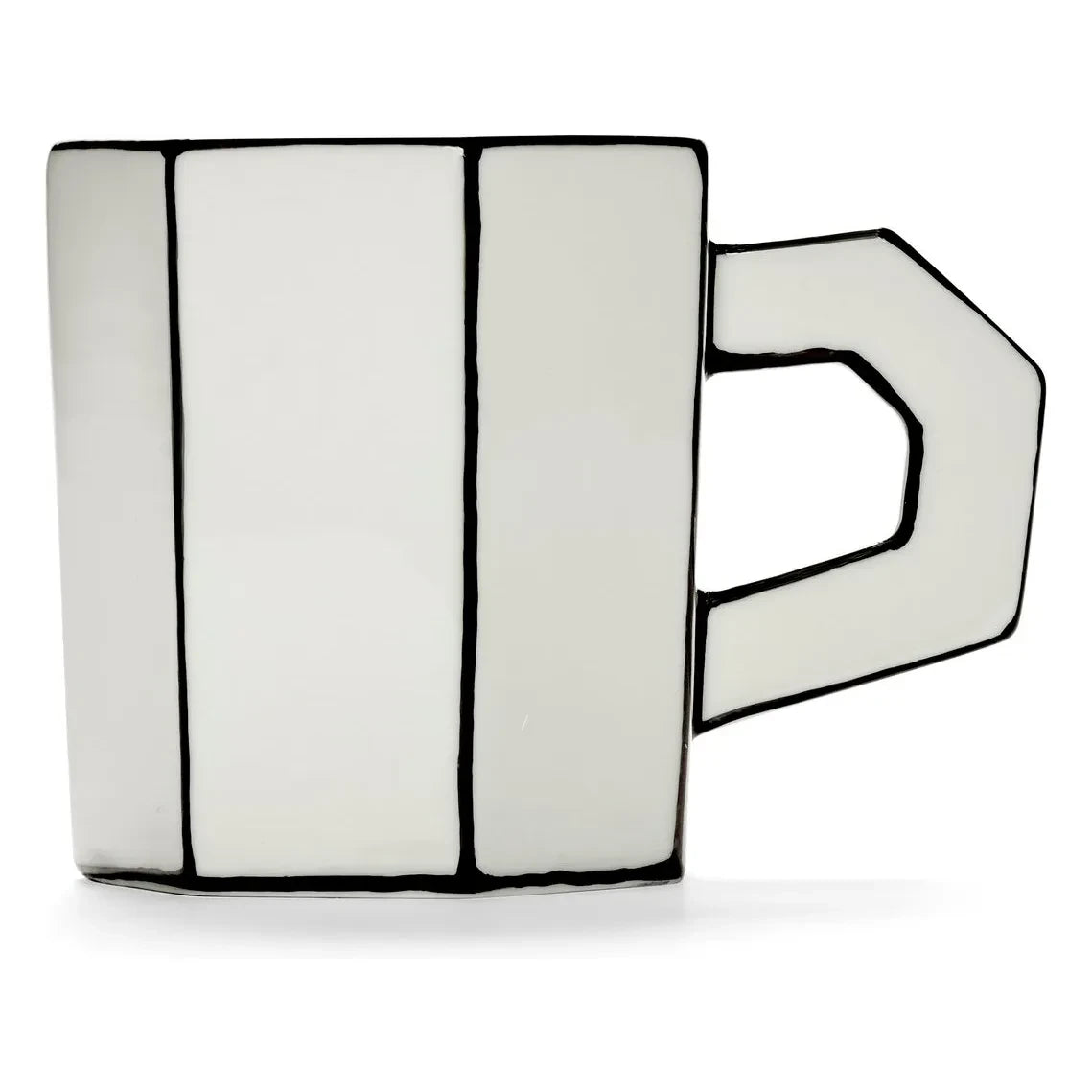 Serax - Taza de té Carte Blanche - Juego de 2 | Negro/Blanco