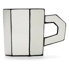 Serax - Taza de té Carte Blanche - Juego de 2 | Negro/Blanco