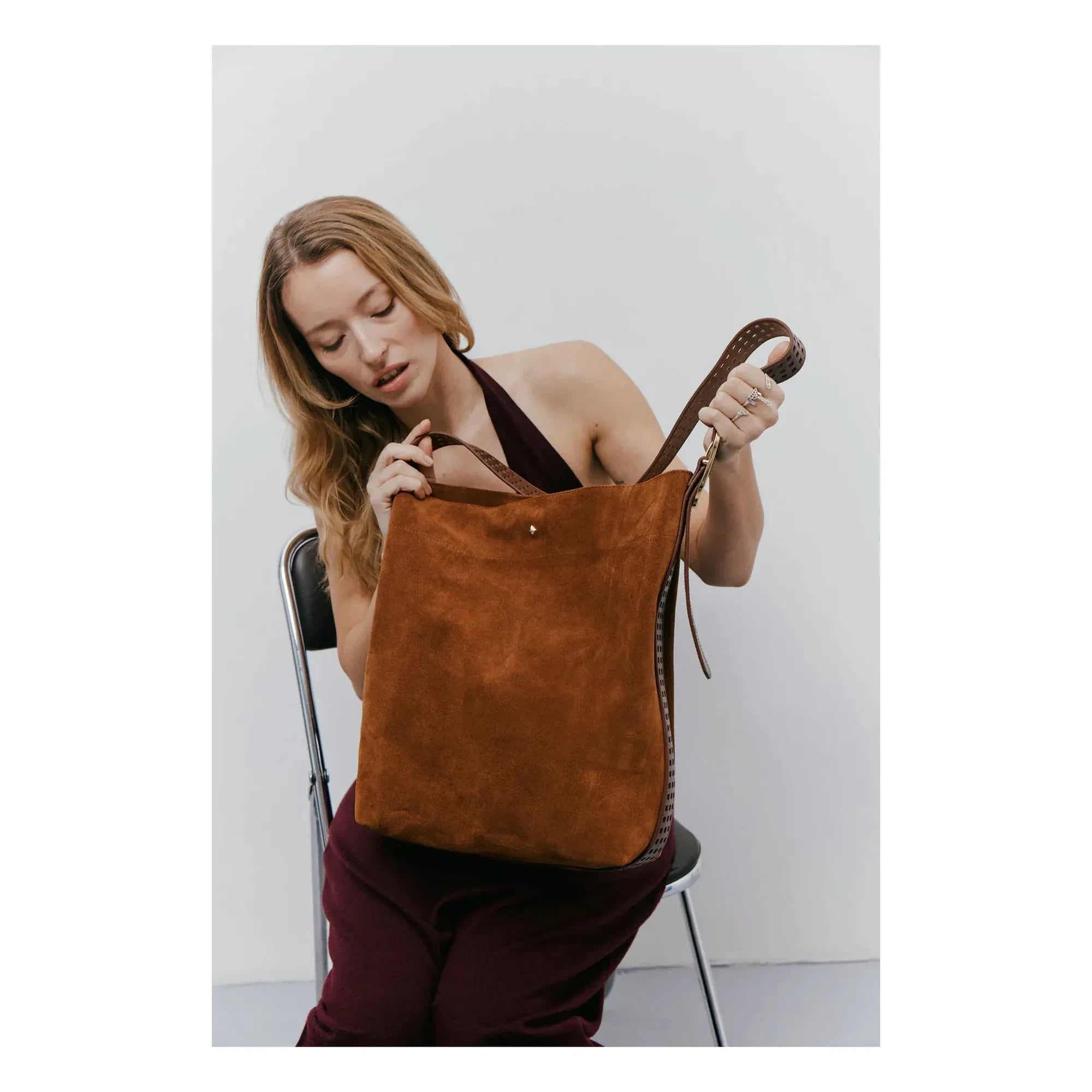 herbert frère soeur - Bolso Enzo Cran Piel crust | Camelia