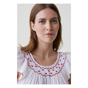 Scarlette Ateliers - Camisón bordado a mano Dona | Rojo