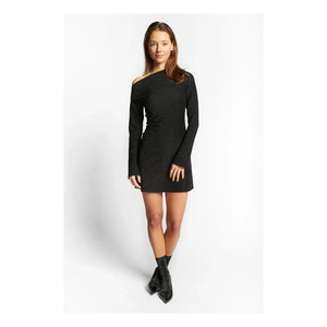 Indee - Vestido Cruzado Asimétrico | Negro