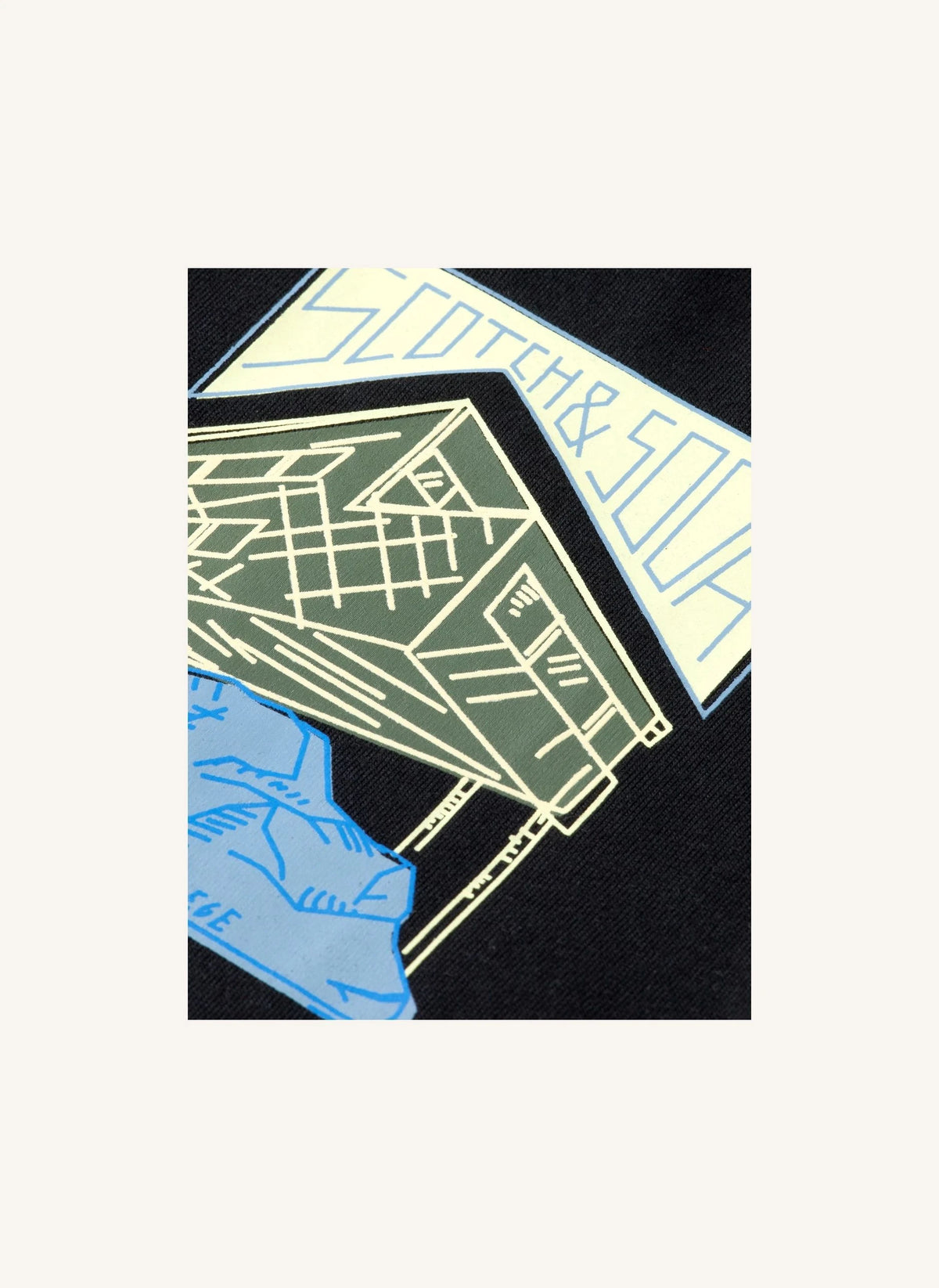 Scotch & Soda - Artwork Camiseta de Manga Larga | Negro