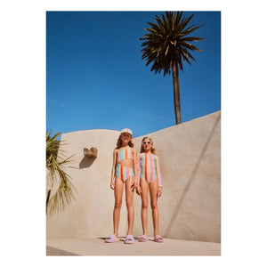 Molo - Naan Asimétrico Rayas de Mayonesa Fibra Reciclada | Naranja