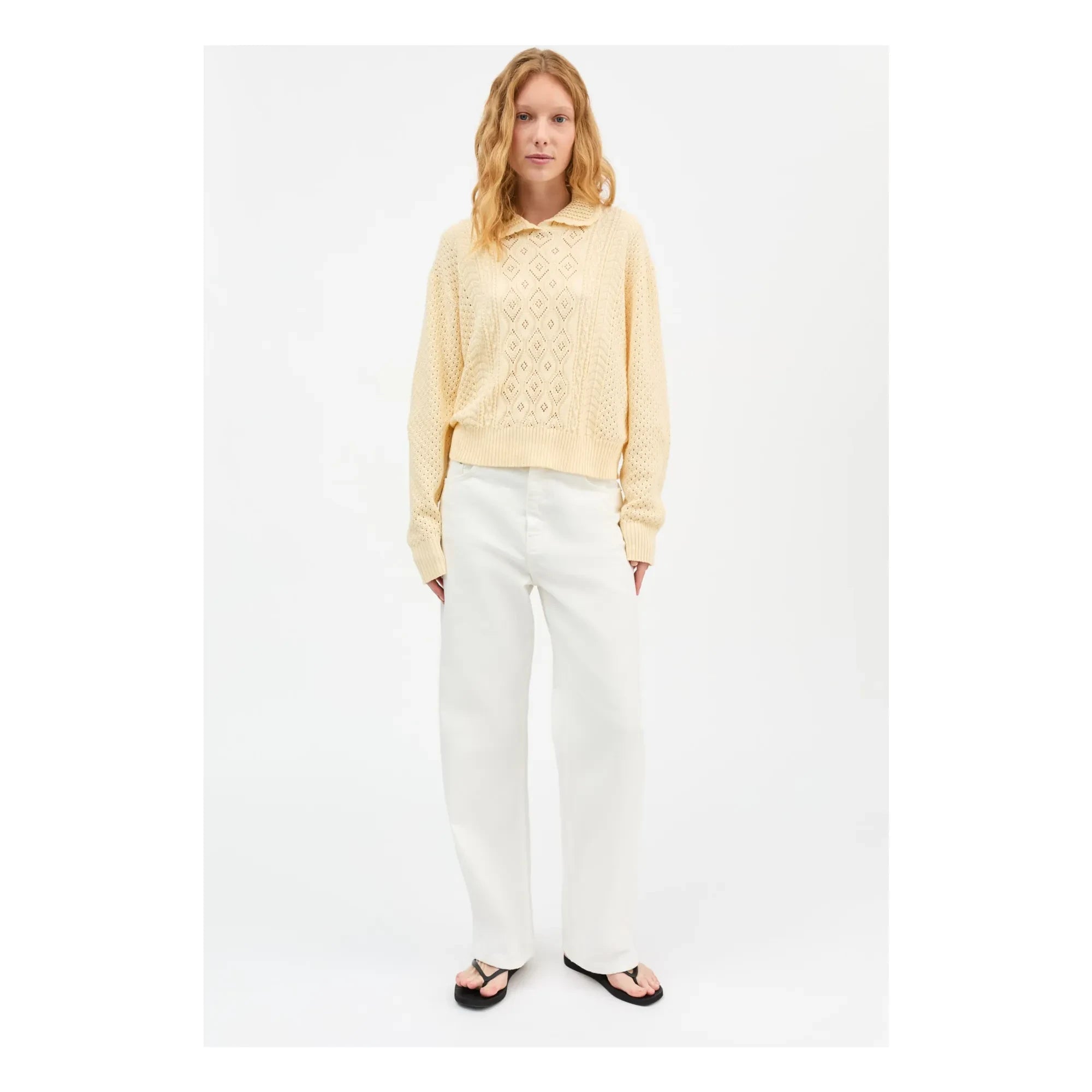Skall Studio - Jersey de algodón Alexa | Amarillo pálido
