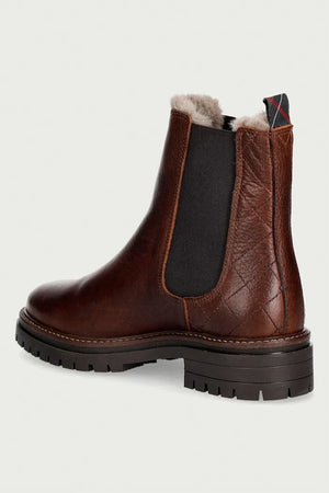 Botines Chelsea planos de cuero Barbour Evie para mujer