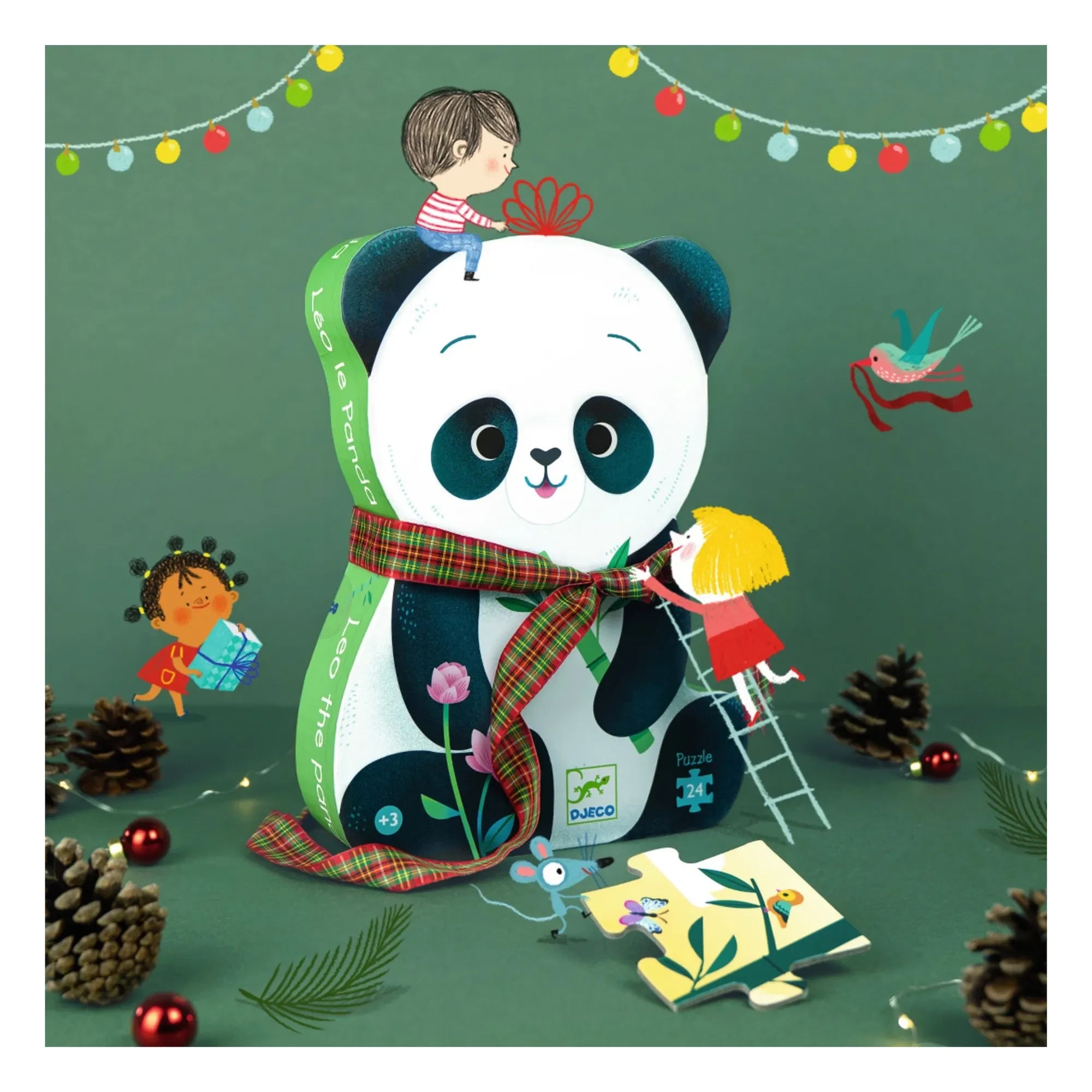 Djeco - Puzle Leo el panda - 24 piezas