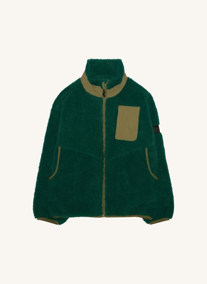 Finger in the nose - Paulo Bi-Material Sherpa Chaqueta | Verde