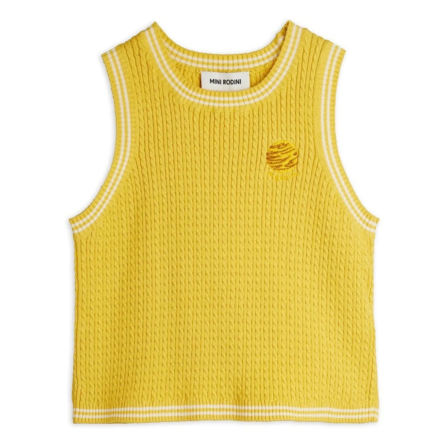 Mini Rodini - Top de punto de algodón orgánico | Amarillo