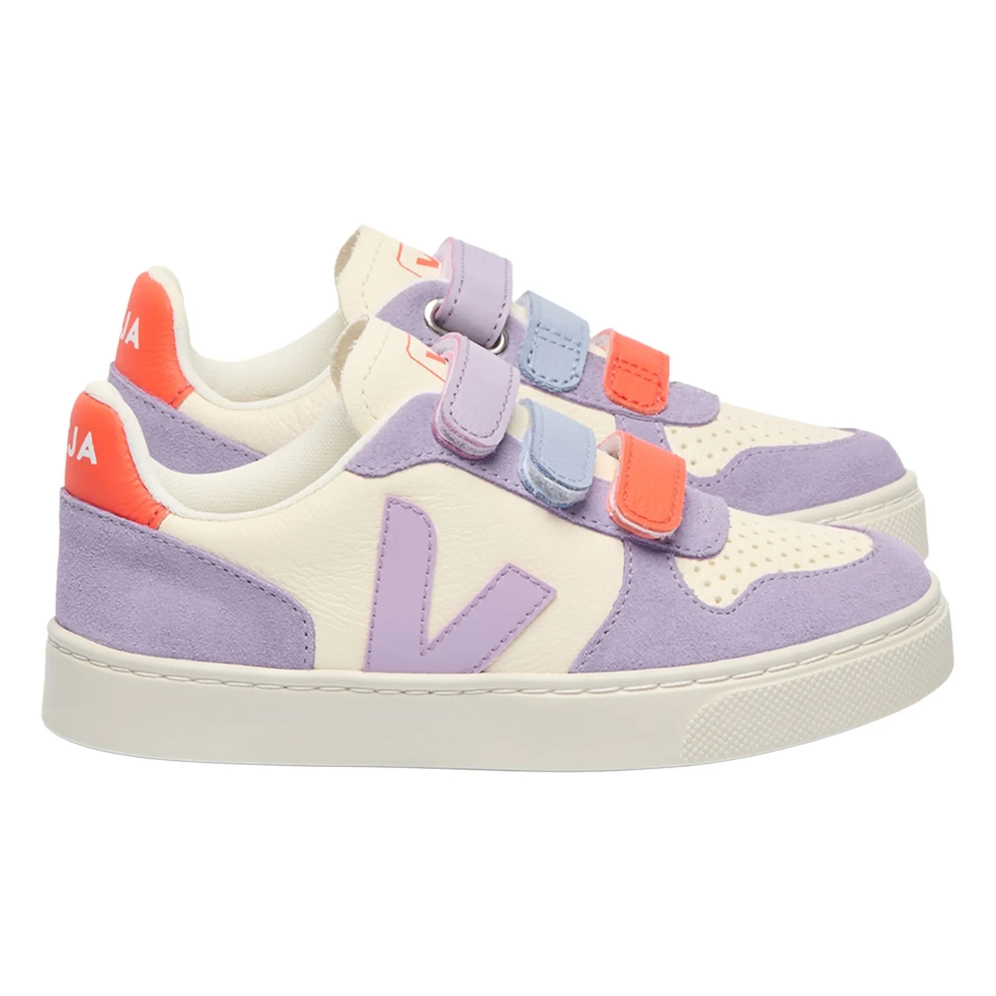 Veja - Zapatillas Deportivas de Cuero Rayadas V-10 O.T. | Morado