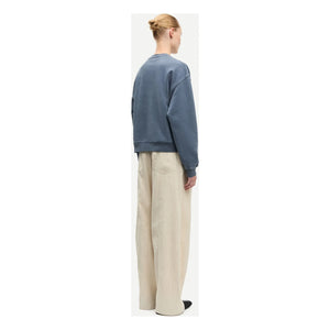 Samsoe Samsoe - Savan organik pamuk sweatshirt | Gri mavi