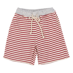 Babe & Tess - Pantalón corto Bermuda a rayas Tazio | Rojo