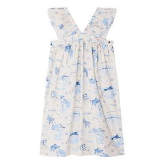 Bonpoint - Vestido Eleana de Algodón Orgánico | Azul Índigo