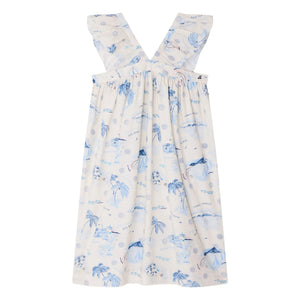 Bonpoint - Vestido Eleana de Algodón Orgánico | Azul Índigo