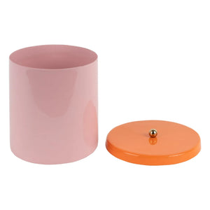 Present Time - Maceta doble retro funky rosa